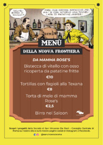 menù tex willer. bistecca, patatine fritte, tortillas, torta di mele, birra